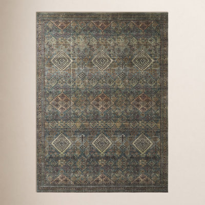 Magnolia Home By Joanna Gaines X Loloi Sinclair Machine Washable Turquoise / Multi Area Rug