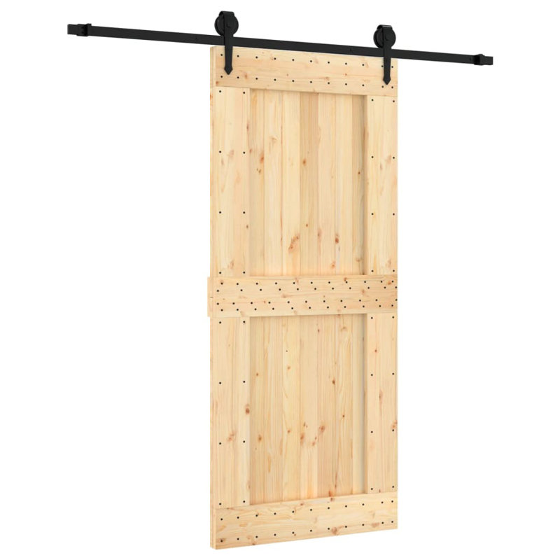 Porte coulissante avec quincaillerie Vidaxl, 35,4 po x 82,7 po