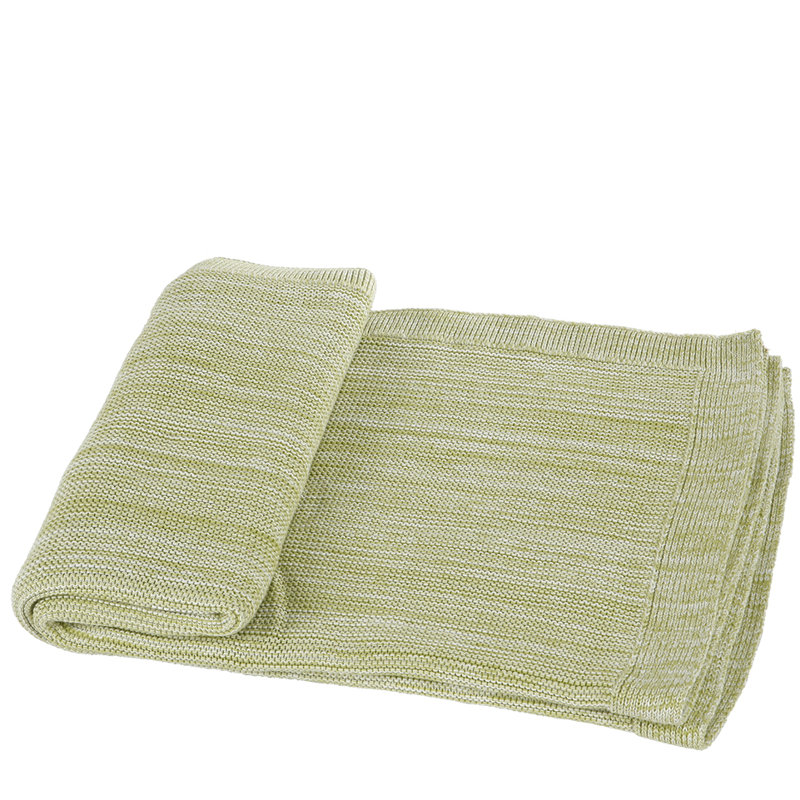 Knitted Throw Blanket, Green