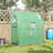 Outsunny 7' X 3' X 7' Lean To Greenhouse, Walk-In Green House, Plant Nursery With 2 Roll-Up Doors And Windows, PE Cover And 3 Wire Shelves