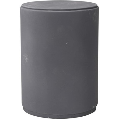 21" Outdoor Side Table, Weather-Resistant Round Concrete End Table For Patio,Durable Small Outside Tables Accent Stool For Garden, Porch, Deck, Balcony & Beach，Cement