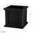 Pure Garden 14.65in Faux Rattan Planter Box, Black-1792958460
