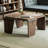 Black Walnut Square Coffee Table Modern Geometric Small Side Table