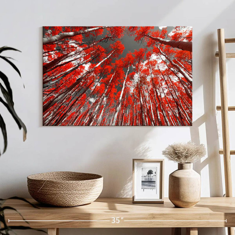 Harnek, arbres de la forêt rouge, H 16 po x l 24 po