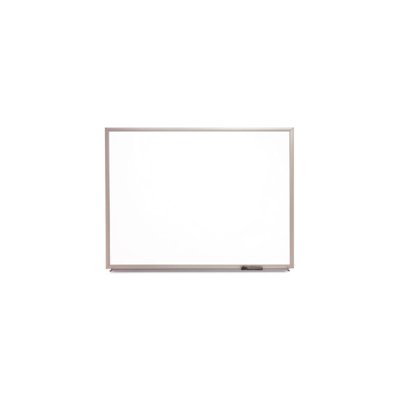 Tableau blanc mural pour marqueur, Aluminium argent, 3' H x 4' W