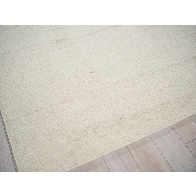 Kokomo Handmade New Zealand Wool, Ivory/Taupe Area Rug, Rectangle 6' x 9'
