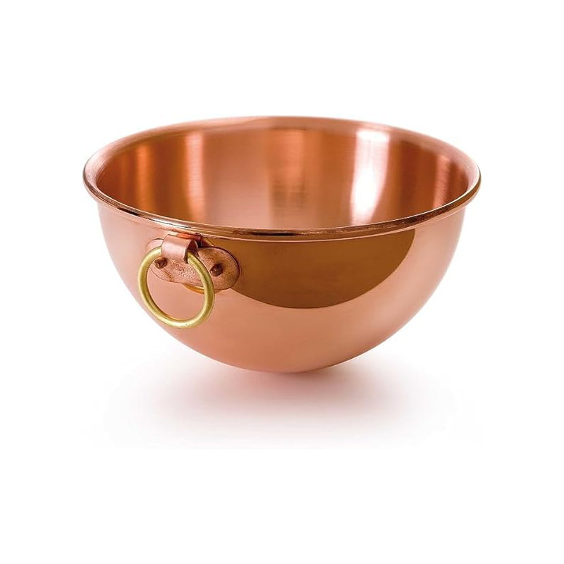 Mauviel M'Passion Copper Egg White Beating Bowl With Ring & Support, 2.8-qt, 11.8" Diameter