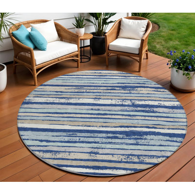 Tapis intérieur lavable rayé 8 pi