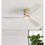Ventilateur de plafond 52 pouces à profil bas DC 3 ventilateur en bois massif sans moteur réversible télécommande sans lumière-121071121-121071123