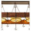 60" Long Steamboat 3 Light Pot Rack