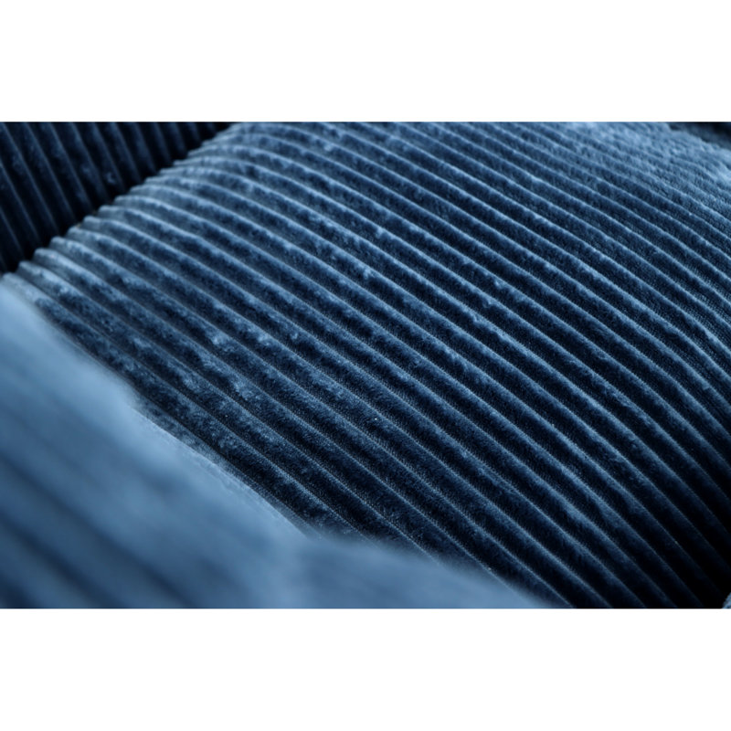 Blue Corduroy Fabric Couch, Comfortable And Non - Assembly, For Dorm, Bedroom & Living Room, Ergonomic Design Writing, 38.87 In Width, 33.69 Depth, 27.55 Height, 30.68 Lb Full Body Support,