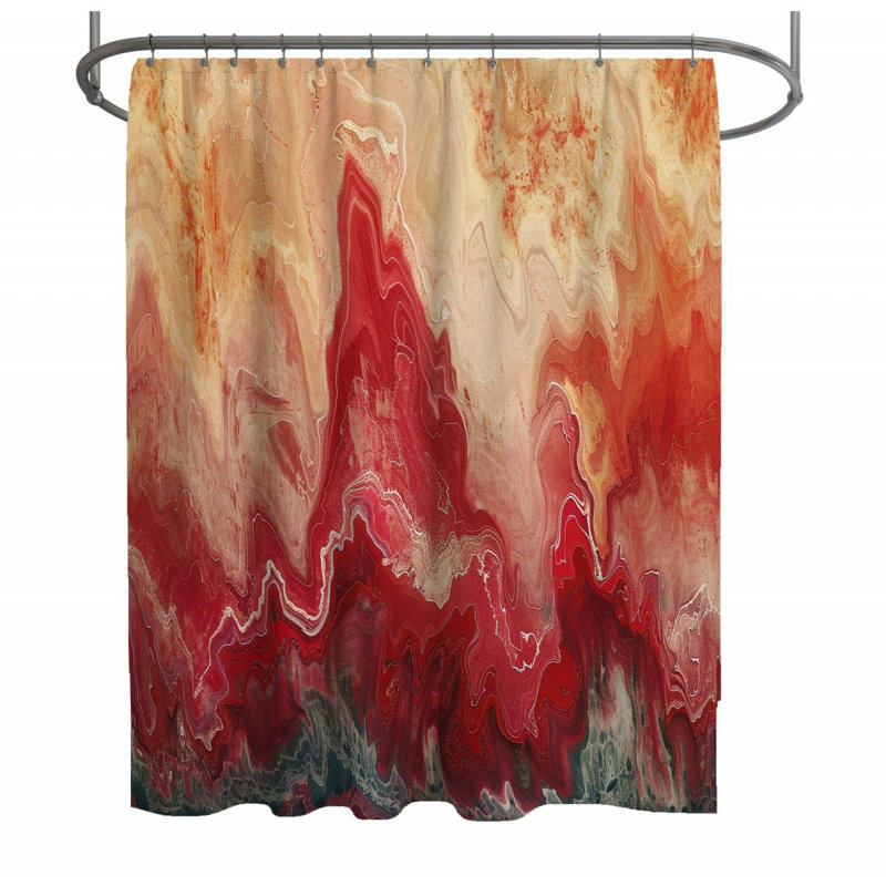 Marble Abstract Shower Curtain, 93"H x 70"W