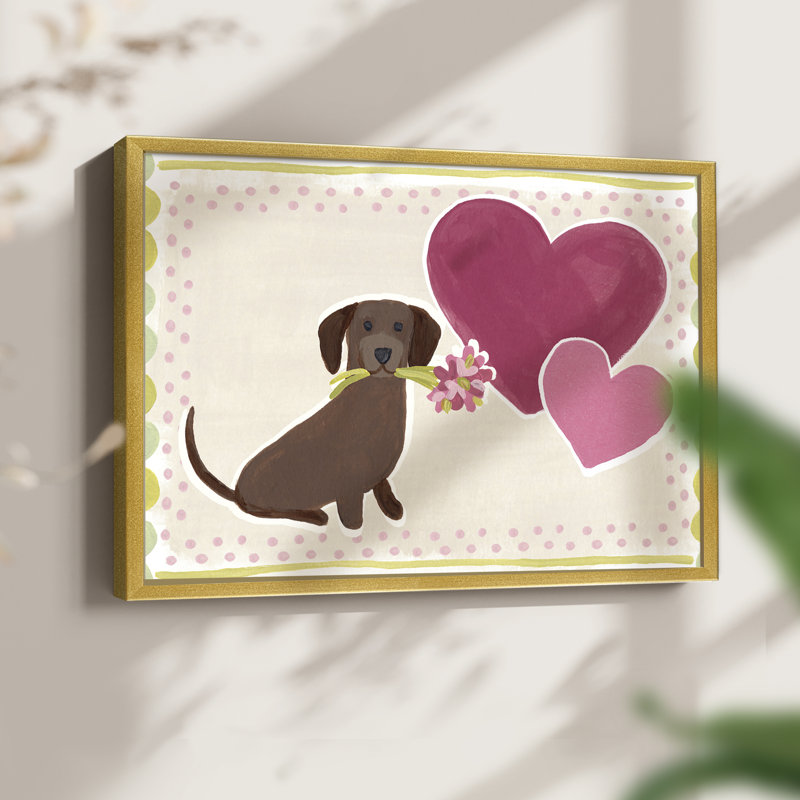 Dachshund Delight Collection A - Reproduction encadrée - Restickable, H 16 po x l 20 po