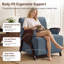 Fauteuil d'appoint rembourré moderne de 27 po de largeur, fauteuil en bois massif (ensemble de 2)-553108199