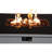 White 43" Rectangular Fire Pit With Smoked Glass - 50,000 Stainless Steel Outdoor Entertainment Spot Hidden Propane Tank Compartment 50000 Construction Year-Round Use Access Door