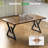 Computer Desk Executive Desk With Thick Wooden Tabletop And Metal Frame-1172782365-1172782366