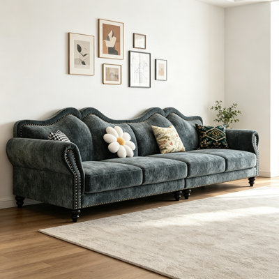 American Fashion Gray Four-seater Sofa
