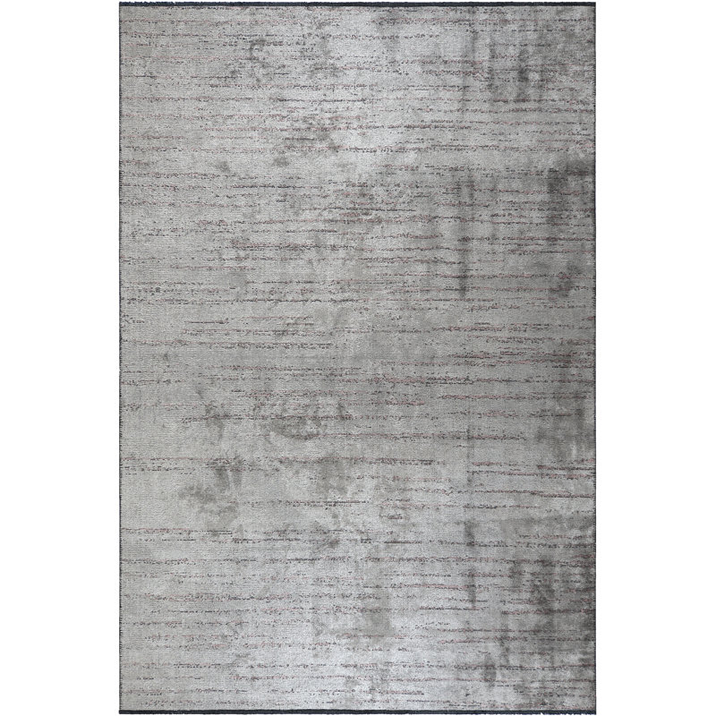 Tapis gris argenté / lilas Rapture, Rectangle 7 pi 10 po x 9 pi 10 po