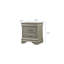 Table de chevet grise - guides de façade de crocodile, poignées en cristal de fabrication 15,91 po L, 21,05 po, 23,24 H, 30,91 lb en gris, avec et poignées, 21,05 po de profondeur x 15,91 po de largeur, 23,24 po de hauteur, 30,91 lb