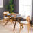 30" Rectangular Solid Birch Wood Dining Table - Walnut Finish, 15mm Slim Tabletop
