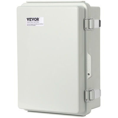 Outdoor Electrical Junction Box, 16.93 X 12.99 X 7.09 In, ABS Plastic Electrical Enclosure Box With Hinged Cover Stainless Steel Latch, IP67 Dustproof Waterproof For Outdoor Electrical Projects