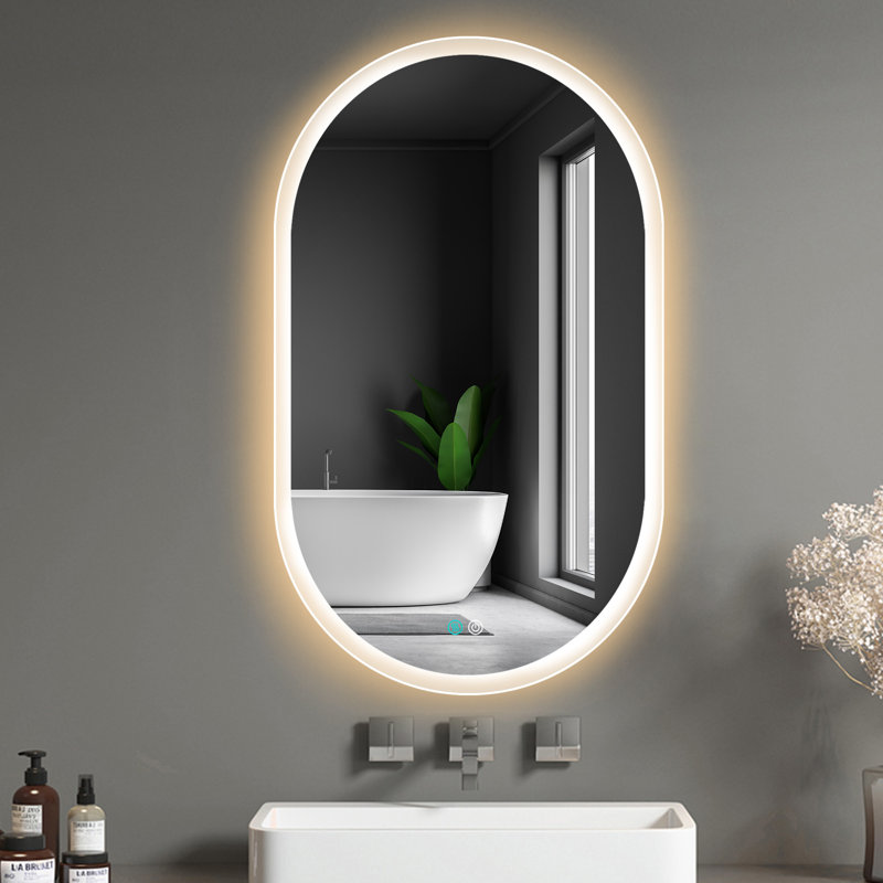 Miroir de salle de bain mural Hailea, 40 po x 24 po
