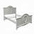 Auri Bed, Arch Headboard, Rope Molding W Floral Motifs, Gray-107123128