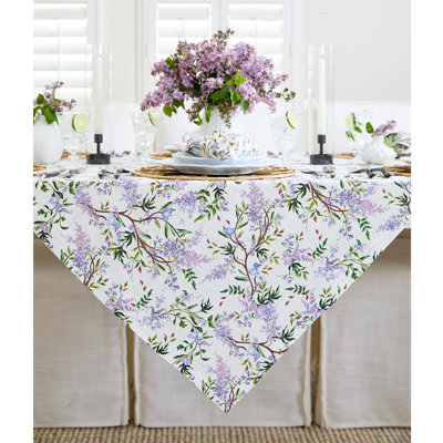 Print -100% Pure Linen Table Throw