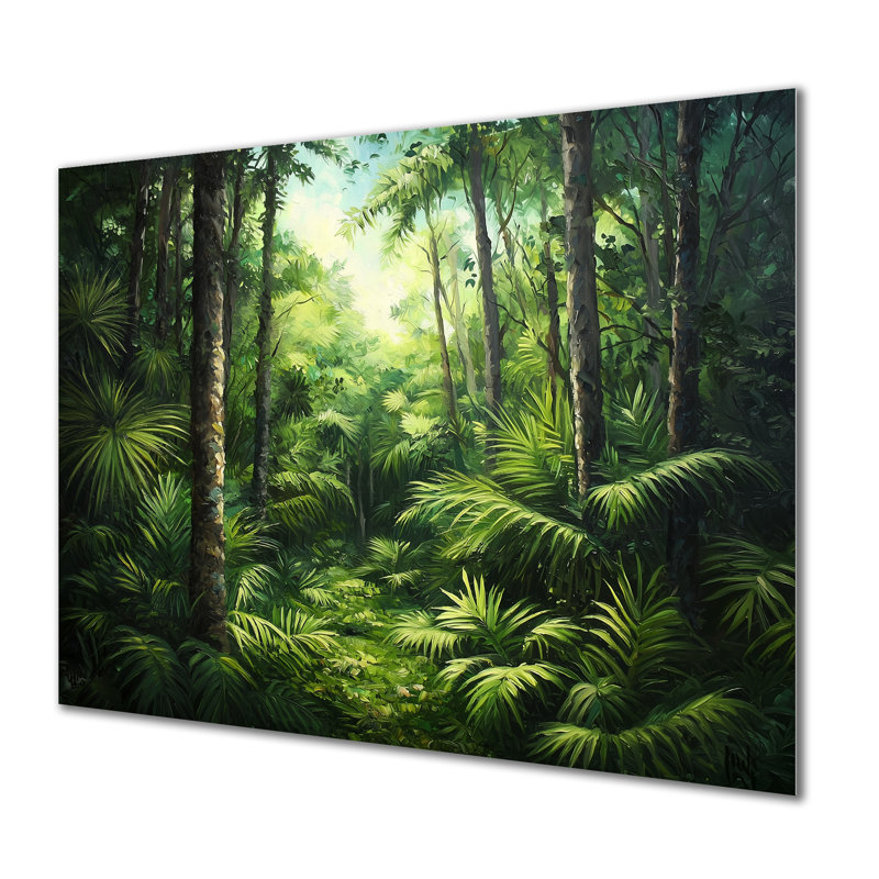 «Jungle Forest In Tropic I», impression sur toile, paysages, H 16 po x l 32 po