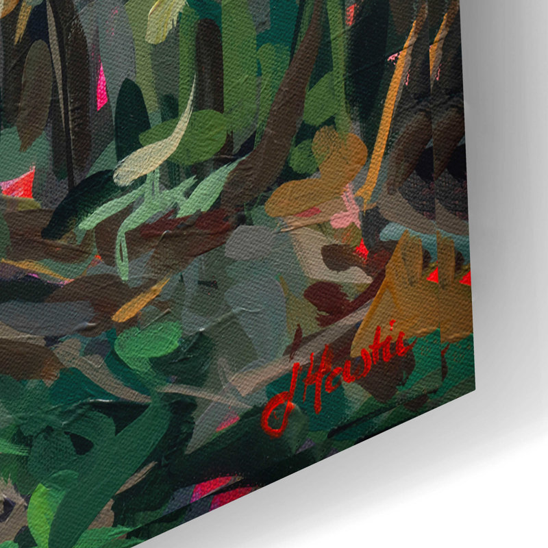 «Forest Light» par Joanne Hastie, art mural en verre acrylique épique, 24 po x 16 po, H 16 po x l 24 po x P 0,2 po