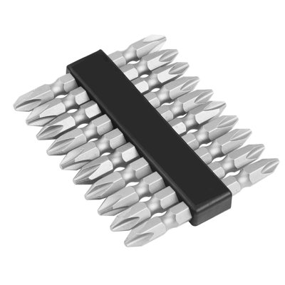 10 pc double ended screwdriver bit set 10 pc 65mm x PH2/PH2