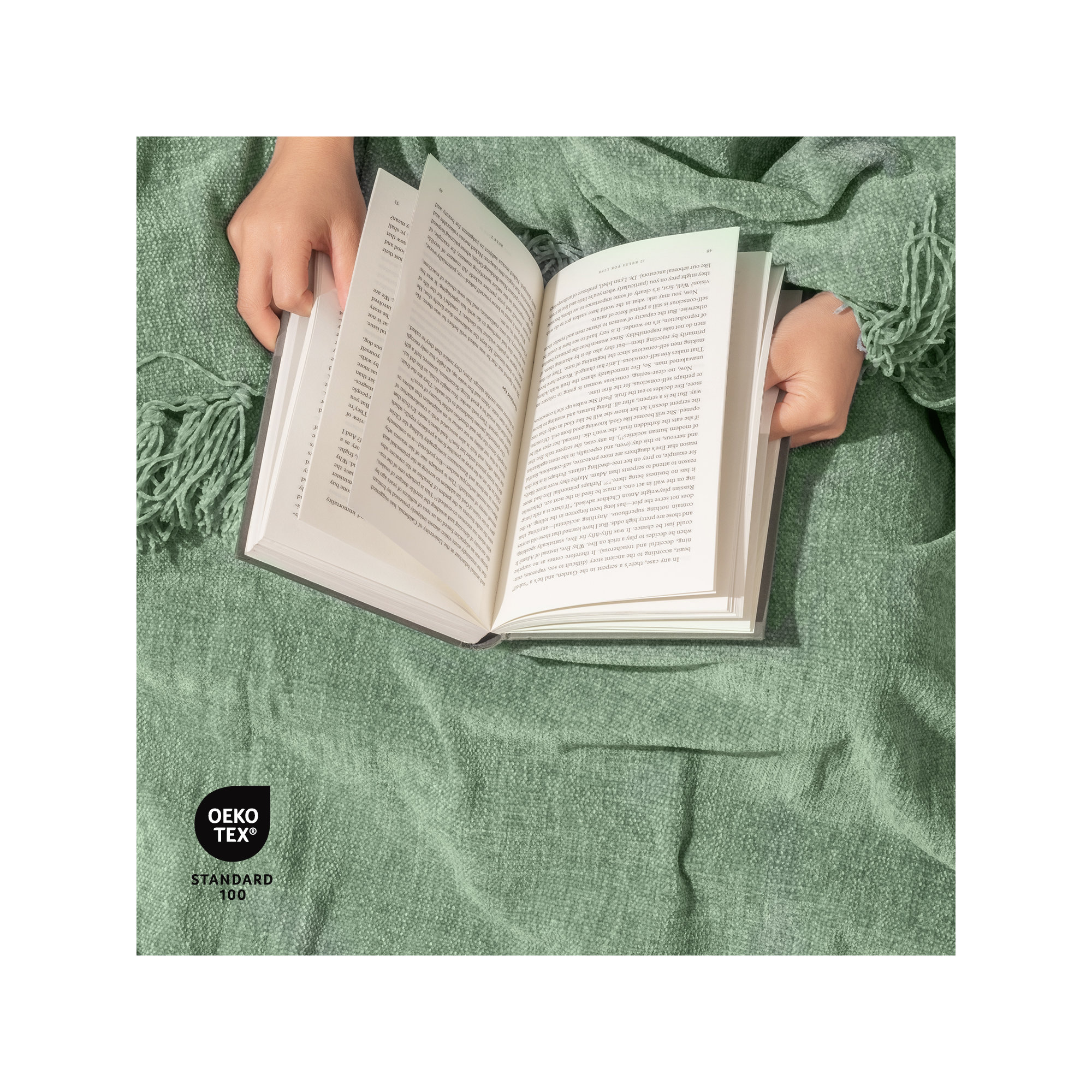 Soft Chenille Throw Blanket, 60" L x 50" W, Sage Green