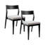 Chaise de salle à manger moderne en bois massif avec coussin rembourré (paquet de 2)-117177724-74671932