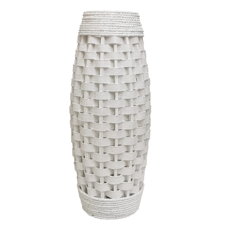 Abigaile Wood Table Vase, White