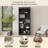 Five Solid Wood Bookshelves With Light Strips