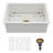 30" Undermount Single Bowl Ceramic Kitchen Sink - Dual Mount White Ceramic Rectangular Deep Single Bowl Sink Basin
