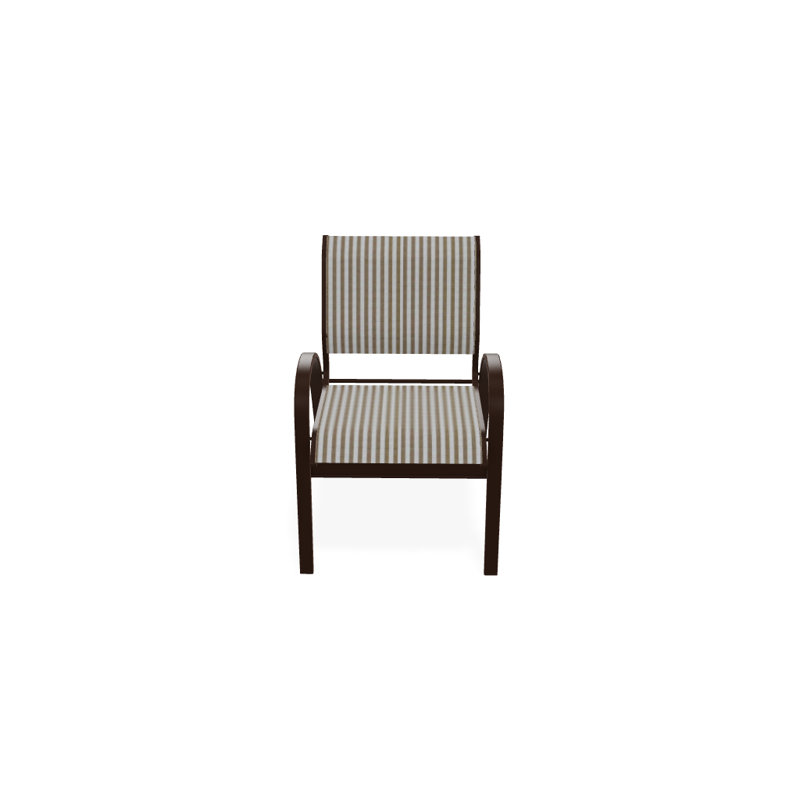 Aruba 1 Outdoor Dining Armchair, Textured Kona, Tan