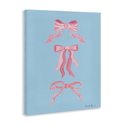 Pretty Bows on Blue Canvas, design by Farida Zaman