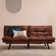 71" Convertible Faux Leather Futon Twin Size with Adjustable Arms