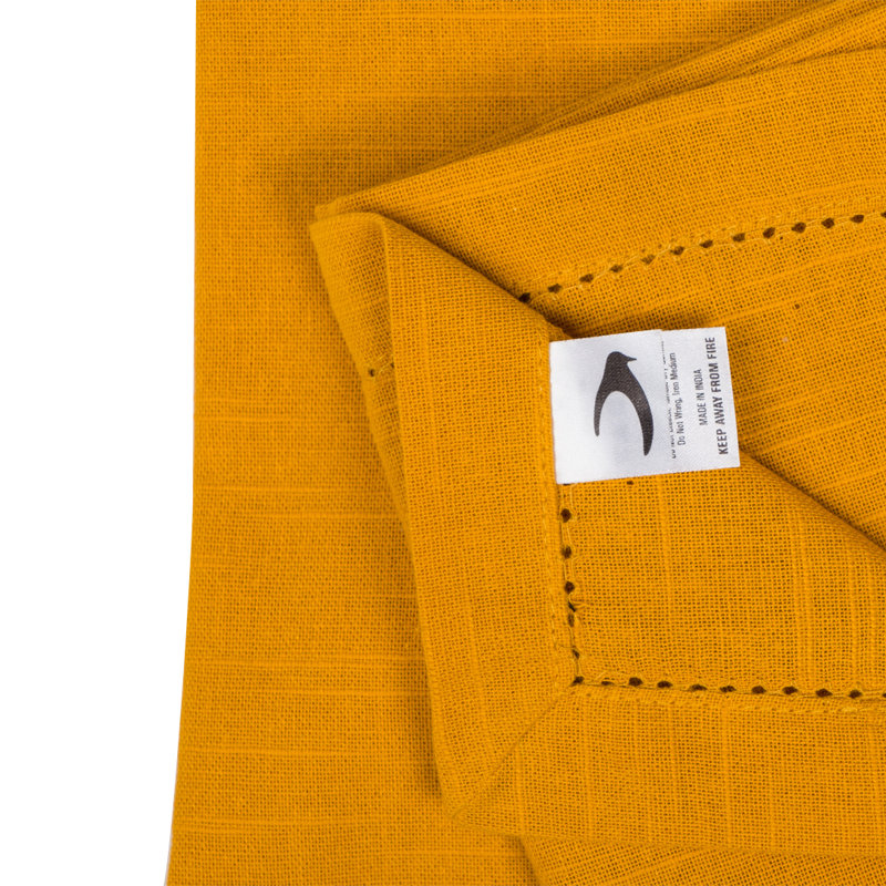 Azelia Cotton Solid Colour Square Napkin, Musturd
