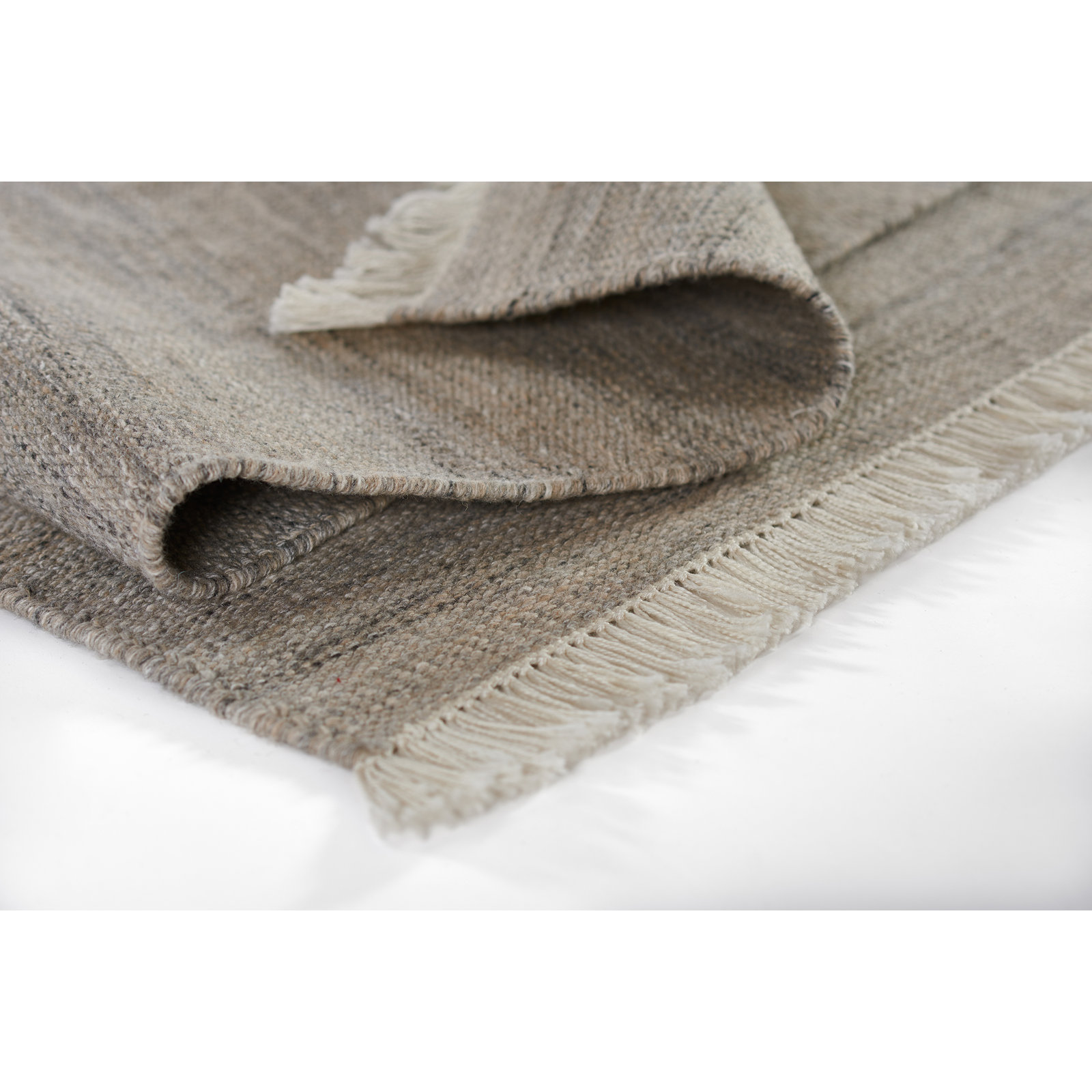 Cassandra Handmadewoven Area Rug in Gray, Rectangle 2' x 3'