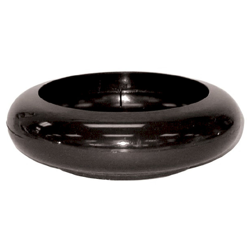 Ebern Designs Gospodinka Plastic Platter, Black, 3" H x 7" W x 7" D