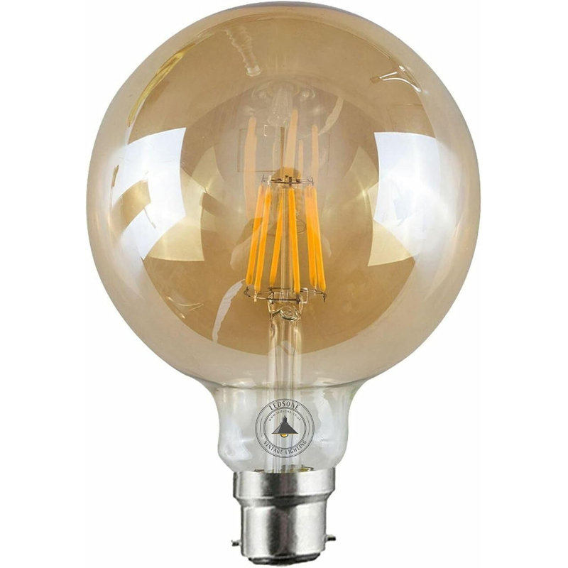G125 LED Dimmable B22 8W Bulb 3 Pack