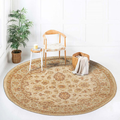 Chobi Finest Khaki Rug 6'5" x 6'5"