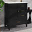 Meuble-lavabo de 30 po avec lavabo, armoire en bois d'acacia et panneau de fibres à densité moyenne avec porte à fermeture douce et 3 tiroirs, patins réglables-190270529