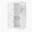 Armoire de salle de bain autoportante de 43 po de hauteur avec tablette réglable et tiroirs-1354438979