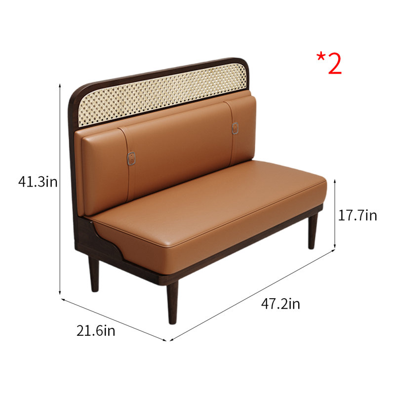 Banc rembourré en similicuir élégant