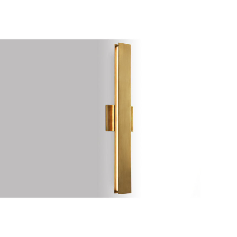 Bau 1 - Light LED Bath Bar, Natural Brass