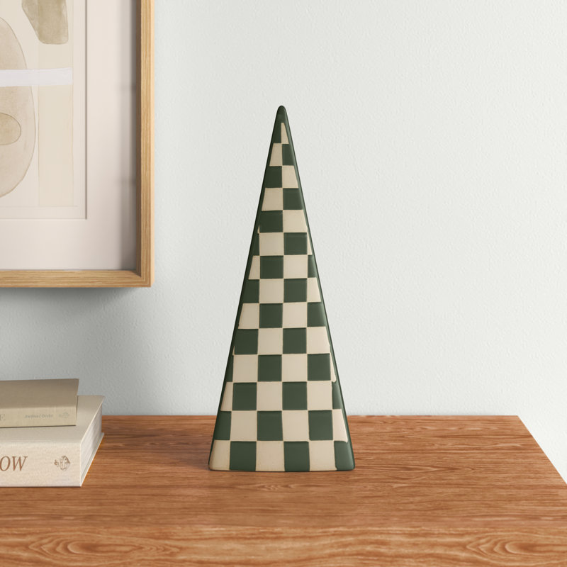 Colorado Checker Tree Sculpture, 14" H x 5.75" W x 5.75" D