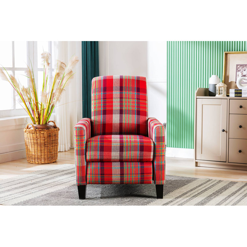 Fauteuil inclinable Wendal New Design, Mélange de lin rouge